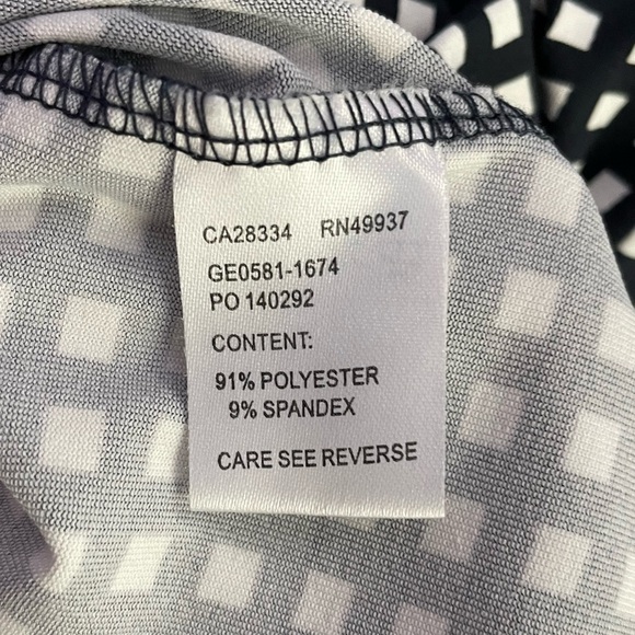 Tail Sleeveless Dress in Black White Check Size Extra Large - Picture 4 of 5